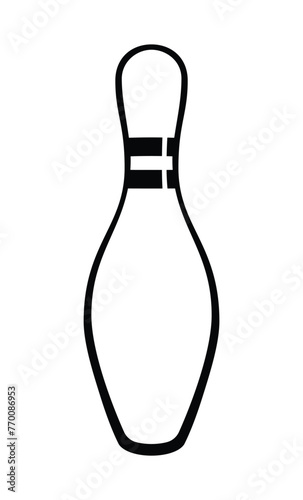classic simple cartoon ten pin bowling pin