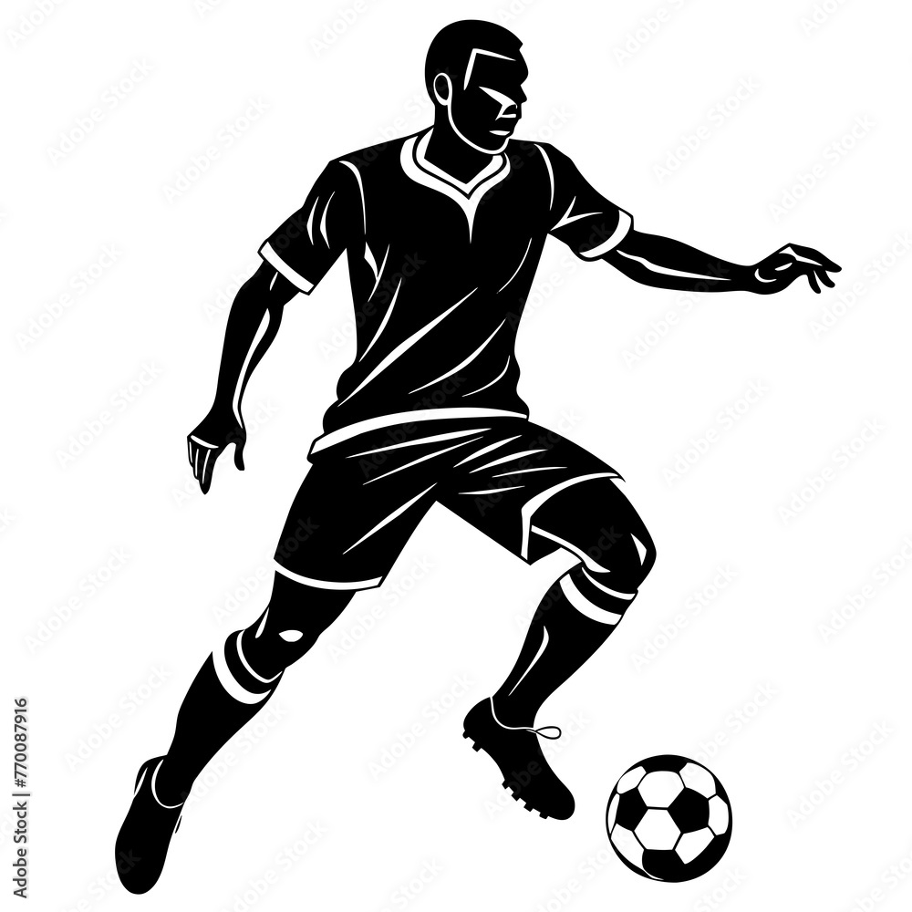 Football Silhouette Vector art illustration