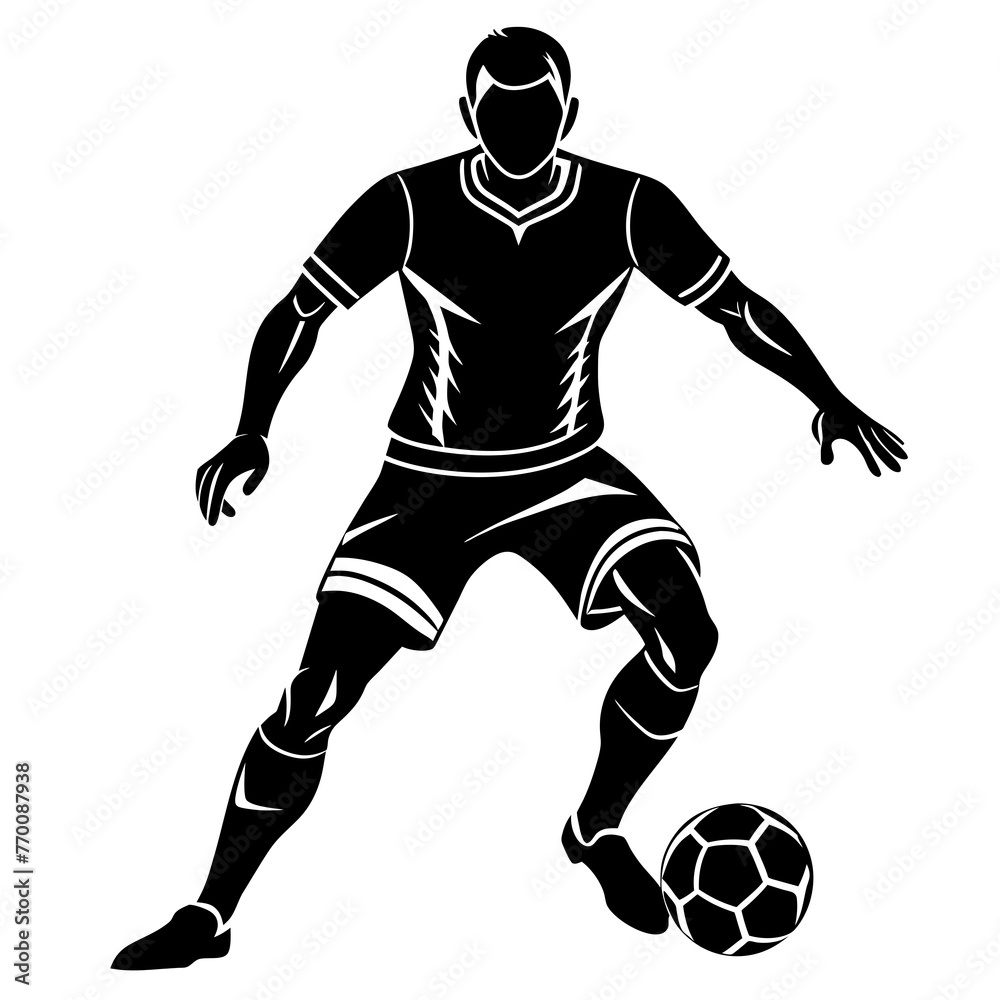 Football Silhouette Vector art illustration