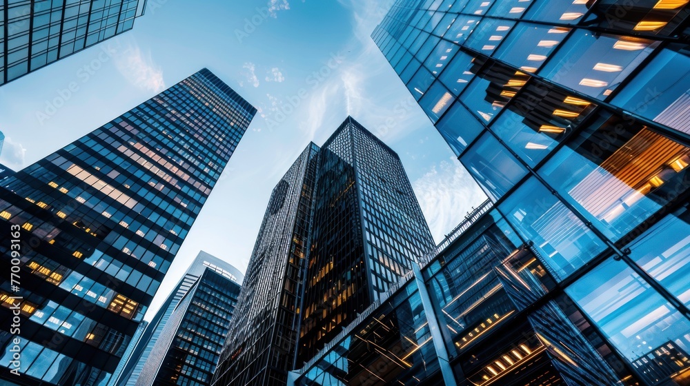 custom made wallpaper toronto digitalBlue Modern Office Building in the city