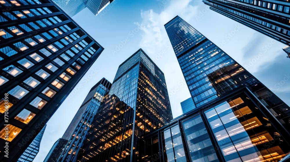 custom made wallpaper toronto digitalBlue Modern Office Building in the city