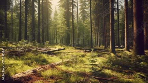 forest with Retro style