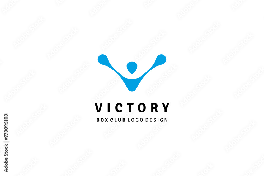Template victory logo design solution for box club Template victory logo design solution for box club