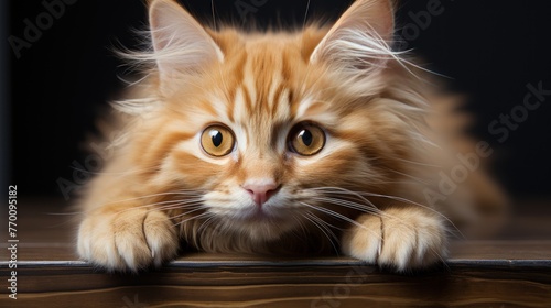cute ginger cat lying © KRIS