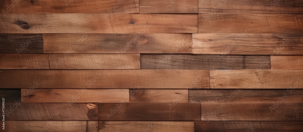 Detailed view of a rustic wooden wall showing a multitude of timber planks creating a textured background Detailed view of a rustic wooden wall showing a multitude of timber planks creating a textured background