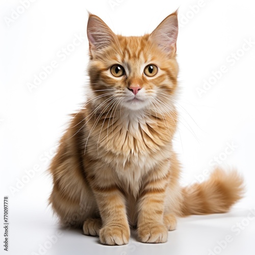cute ginger cat lying