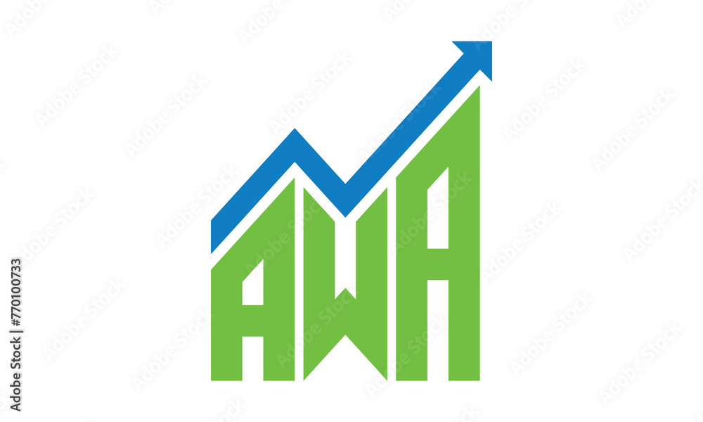 AWA financial logo design vector template. AWA financial logo design vector template.