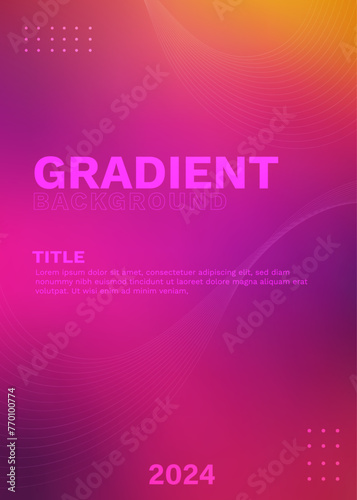 Abstract Background with Blurred Magenta Purple Yellow and Orange Shades