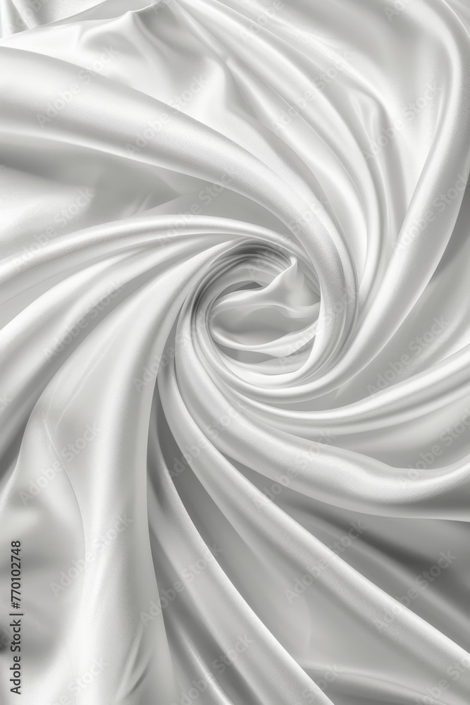Elegant white silk or satin fabric texture for luxurious wedding background setting