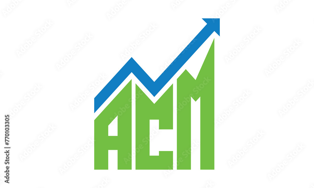 ACM financial logo design vector template.	