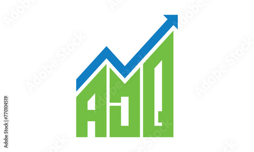 ADQ financial logo design vector template. 