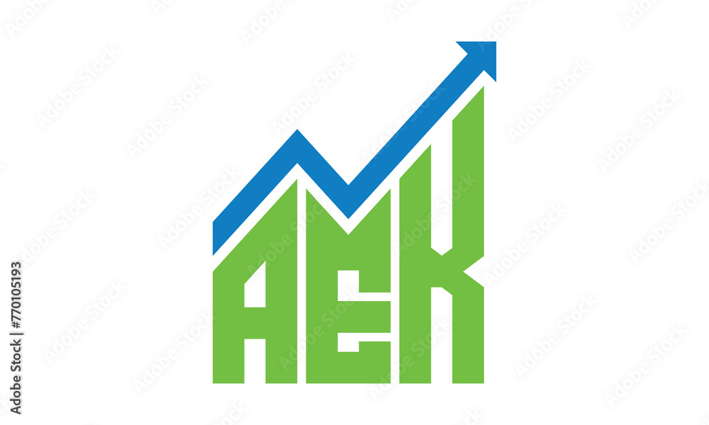 AEK financial logo design vector template.	