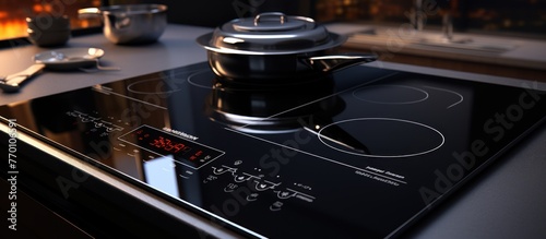 the sleek induction cooktop, the kitchen's newest gem