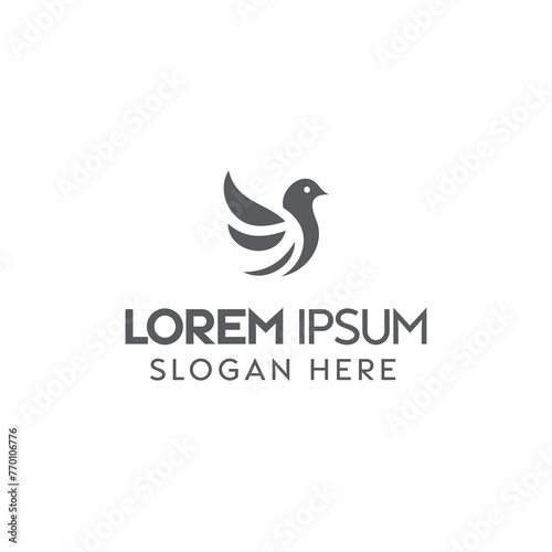 Elegant Dove Logo Design for a Brand Identity on a White Background