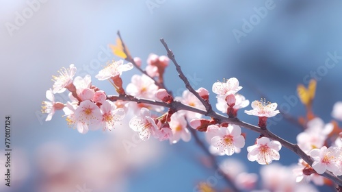 Spring blooming forest flowers 