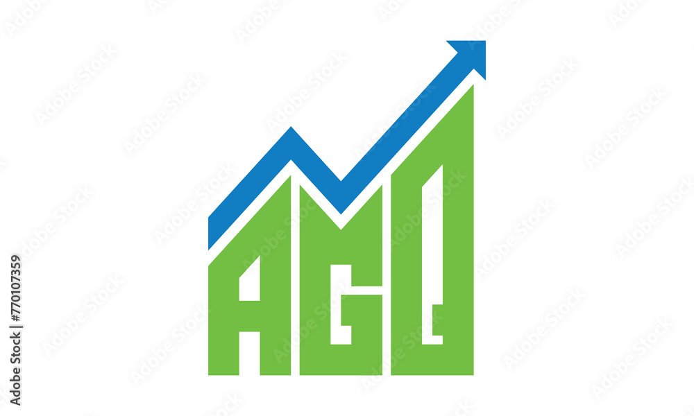 AGQ financial logo design vector template. AGQ financial logo design vector template.
