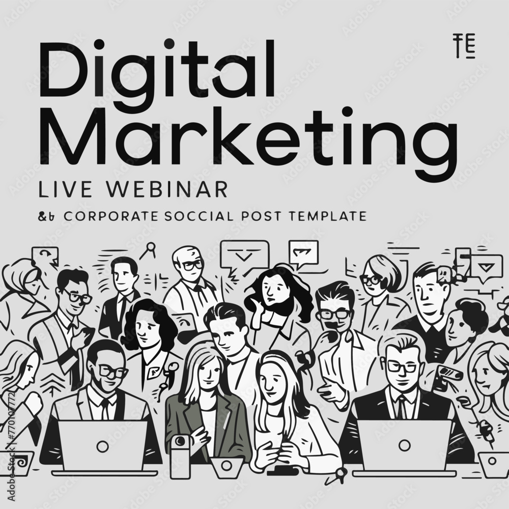 digital marketing agency and corporate social media banner 
