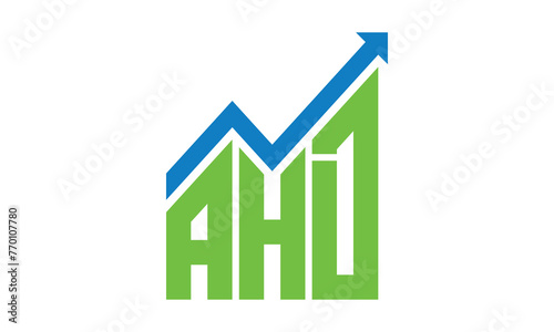 AHD financial logo design vector template.	 photo