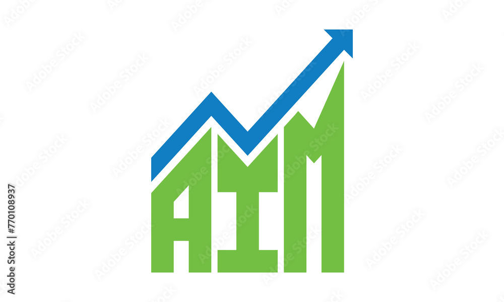 AIM financial logo design vector template. AIM financial logo design vector template.