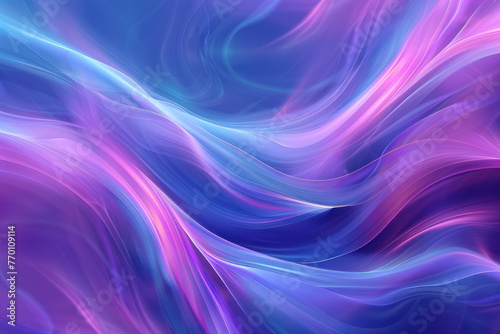 Abstract Blue and Purple Background With Wavy Lines © Igor