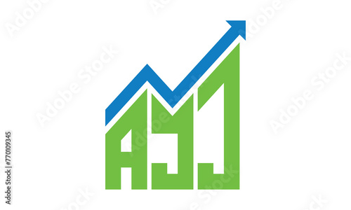 AJJ financial logo design vector template. 
