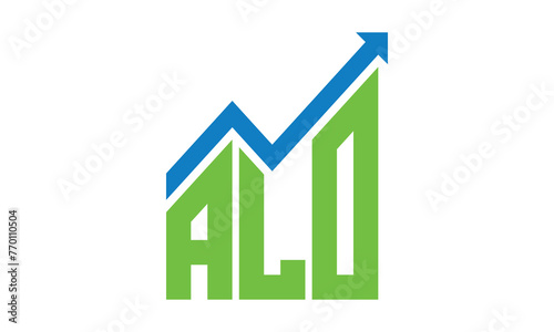 ALO financial logo design vector template. 