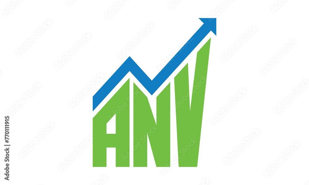 ANV financial logo design vector template. ANV financial logo design vector template.