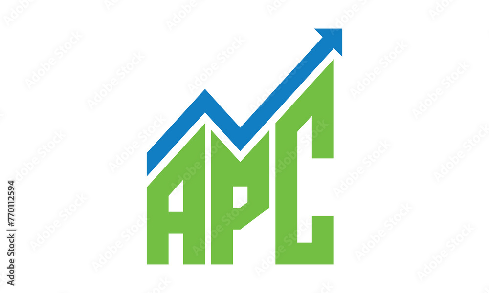 APC financial logo design vector template.	
