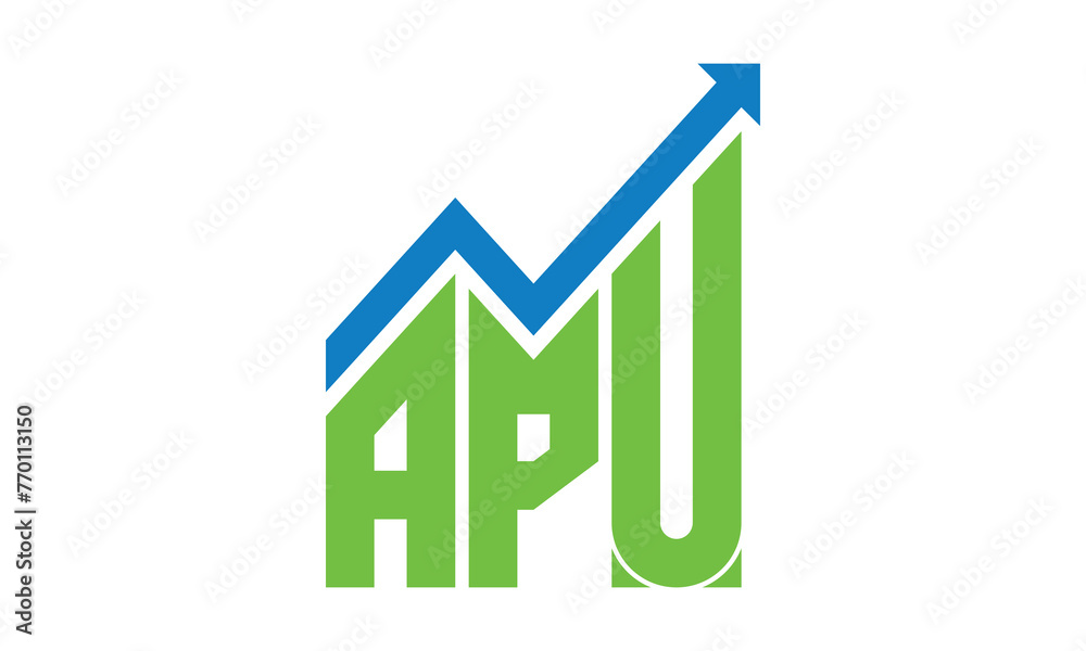 APU financial logo design vector template. APU financial logo design vector template.