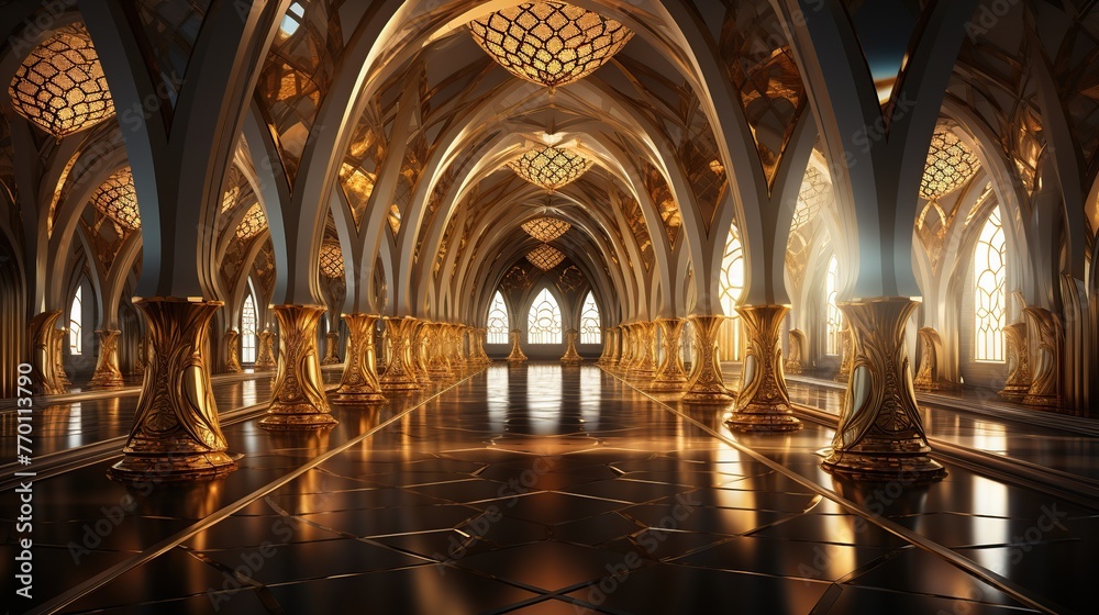 golden luxury mosque