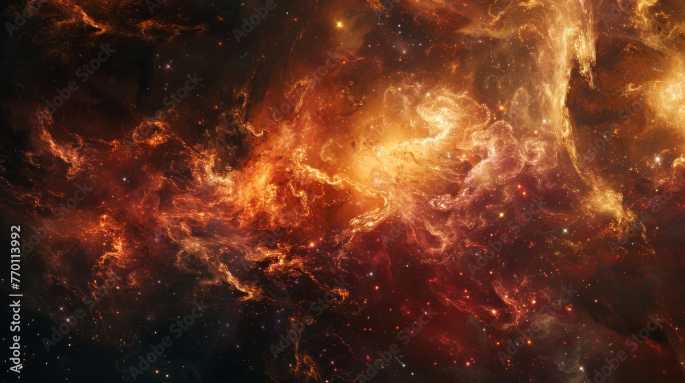 Universe filled with stars, nebula and galaxy, outer space, 16:9