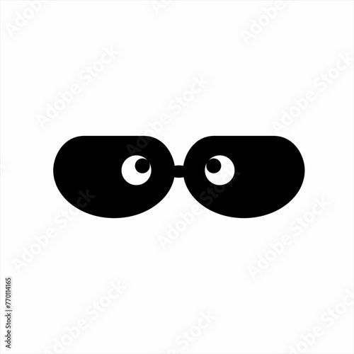 Glasses logo design with seeing concept.