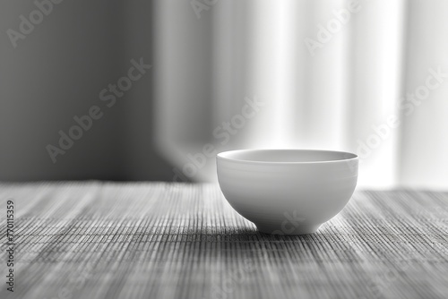 A close-up of a simple elegant teacup on a smooth
