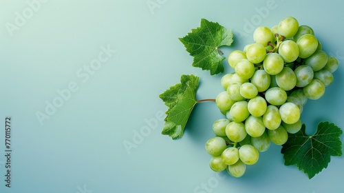 A cluster of fresh green grapes