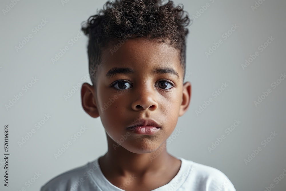 Portrait of cute african american little boy looking at camera Portrait of cute african american little boy looking at camera