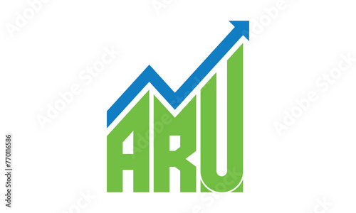 ARU financial logo design vector template. 