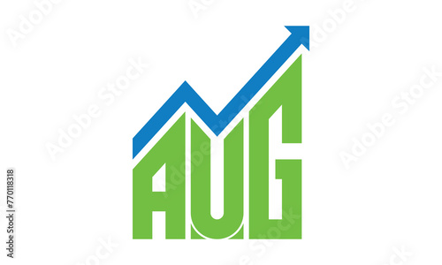 AUG financial logo design vector template. 