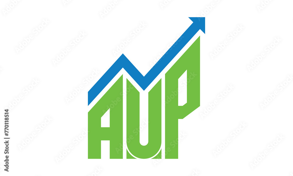 AUP financial logo design vector template. AUP financial logo design vector template.