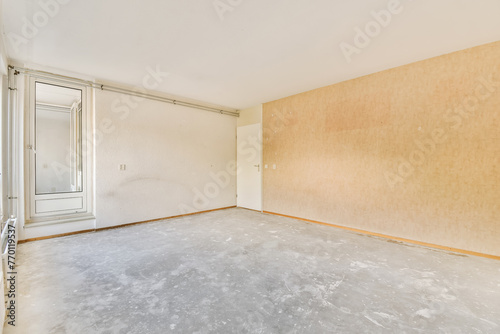 Empty room ready for renovation or redecoration photo
