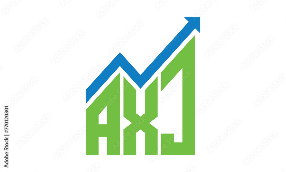 AXJ financial logo design vector template. AXJ financial logo design vector template.