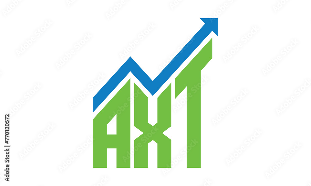 AXT financial logo design vector template.	