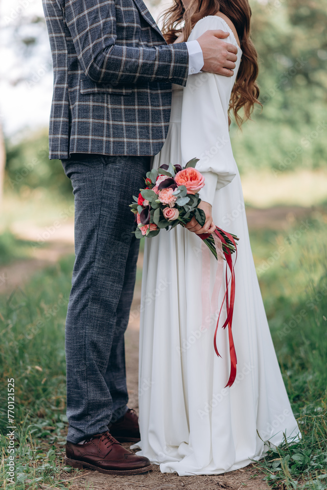 bride and groom standing together bride and groom standing together