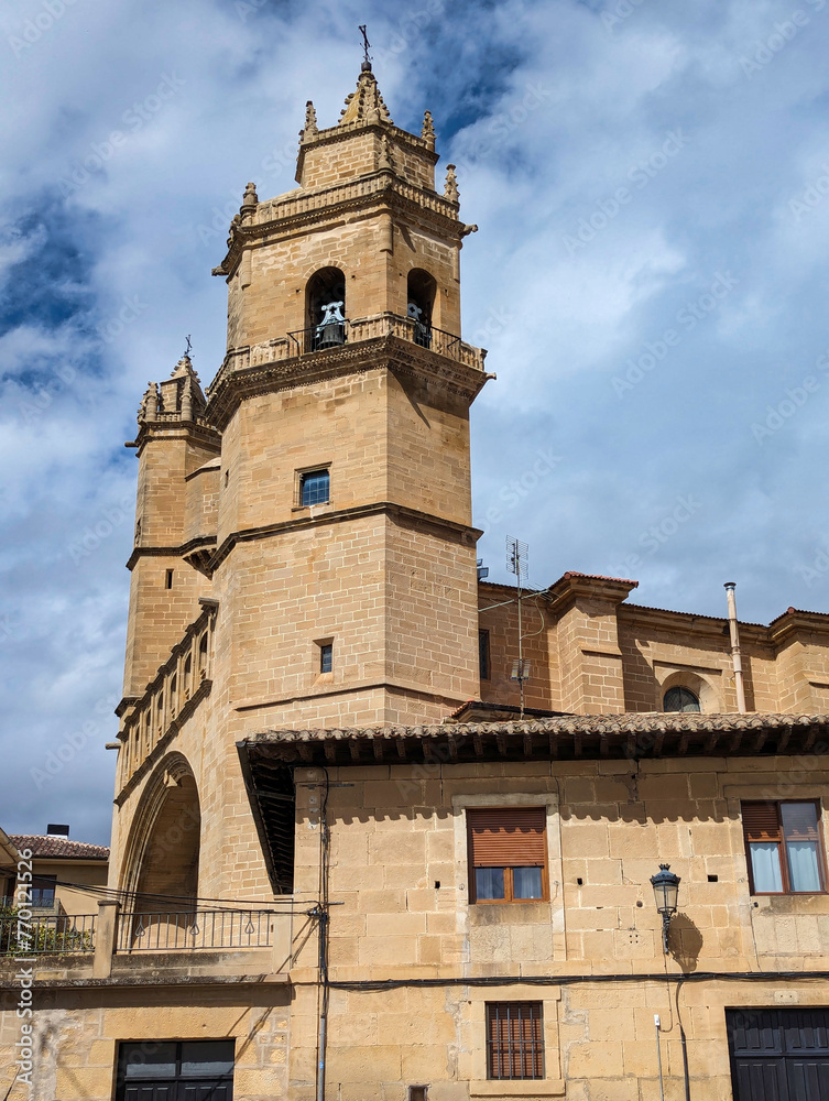 Fototapeta premium San Andres Eliza curch, Elciego village, Alava province, Spain