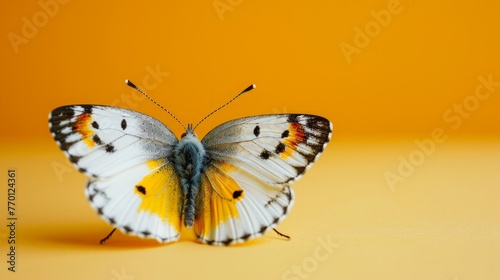A cute butterfly on a pastel background