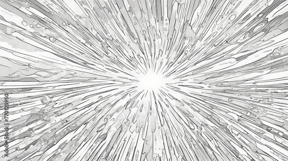 Obraz premium Water Droplets in Black and White