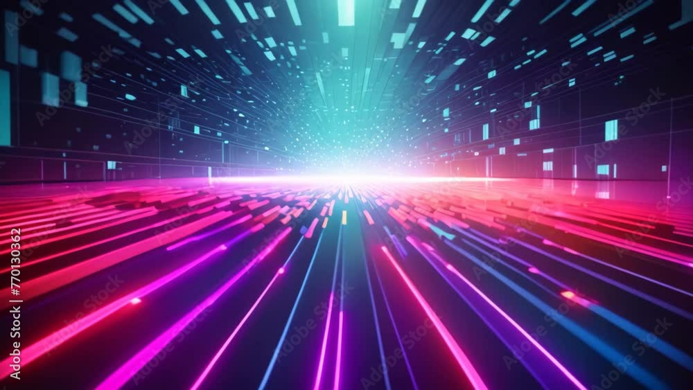 Abstract technology background with glowing lines and dots. 3D Rendering, Abstract futuristic background Data Transfer, AI Generated Abstract technology background with glowing lines and dots. 3D Rendering, Abstract futuristic background Data Transfer, AI Generated