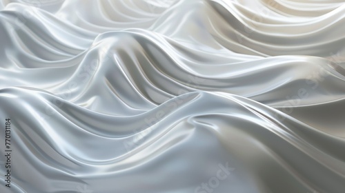 Beautiful wavy white silk texture photo