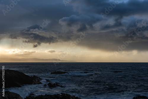 An afternoon of stormy weather on the Cantabrian coast 