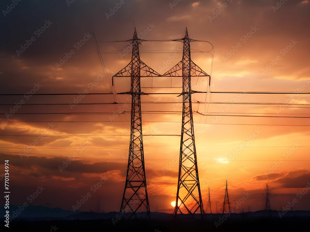 High Voltage Electric Tower