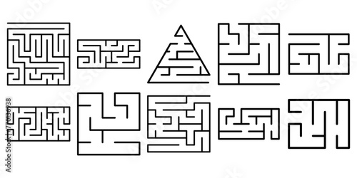 Simple Maze Square game labyrinth for kids